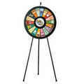 18-Slot Black Floor Stand Prize Wheel Game